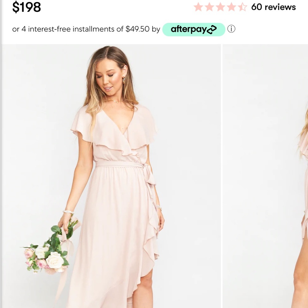 Show me your Mumu blush dress. Worn once. Size small